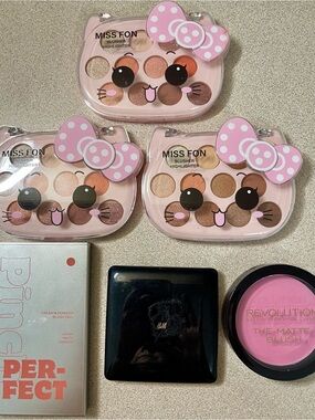 Revolution H&M Miss Fon Face Makeup Bundle Blush Bronzer Highlighter 6 Pc